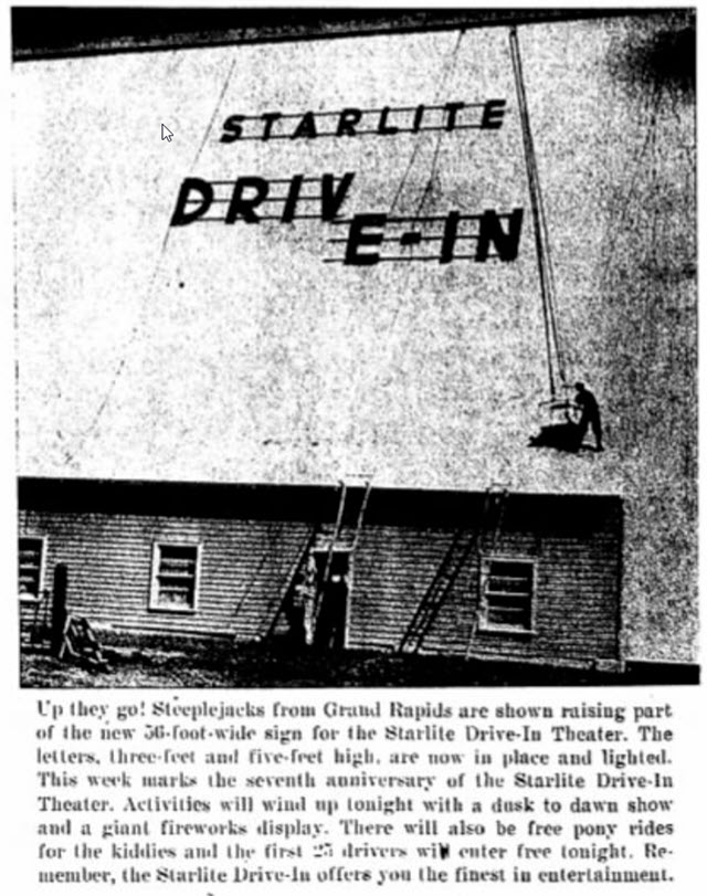 Starlite Drive-In Theatre - Old Article (newer photo)